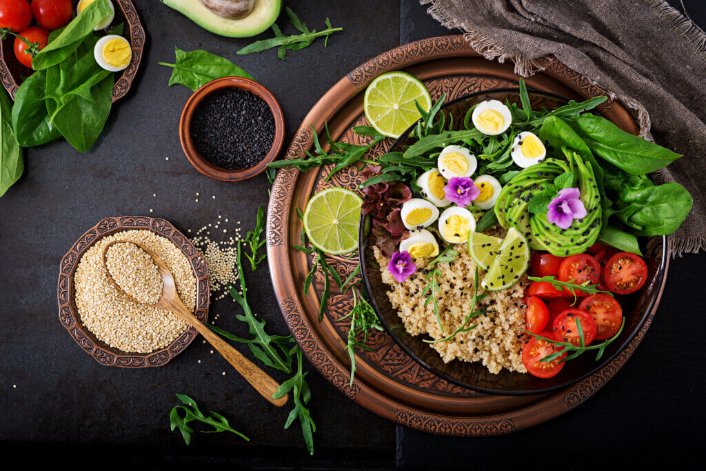 healthy salad of fresh vegetables tomatoes avo 2023 11 27 05 25 48 utc